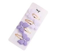 Fermaglio per capelli alla moda con doppio fiocco per acconciature alla moda, in metallo, accessorio per capelli con design 3D, 4 pezzi