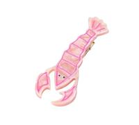 Fermaglio per capelli alla moda ispirato ai crostacei in acetato per le donne a forma di aragosta forcina per capelli con presa sicura accessorio leggero