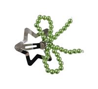 Fermaglio per capelli alla moda semplice fiocco forcina imitazione perle barrettes accessori eleganti per donne ragazze accessorio per capelli moda
