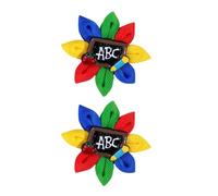 Fermaglio per capelli arcobaleno in nastro intrecciato accessori per il ritorno a scuola per donne e ragazze decorazione per eventi scolastici festival clip per capelli