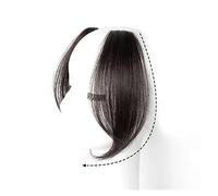 Fermaglio per capelli Bangs, Frangia laterale ad aria 2 pezzi Frangia laterale ondulata Frangia finta sintetica Parrucchino Frangia parte centrale Estensioni dei capelli Clip nella parte anteriore Fra