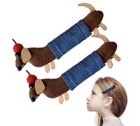 Fermaglio per capelli bassotto, set di 2 fermagli per artigli per cani | Grazioso fermaglio per capelli bassotto Adorabile ed elegante fermaglio laterale da 10 cm per per acconciature da don