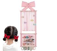 Fermaglio per capelli - Borsa a rete rosa con ganci | Fermaglio per capelli da parete - per donne e ragazze, fascia per capelli, per organizzare porte, armadi, camera da, decorazione per la casa