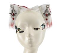 Fermaglio per capelli carino per ragazze personaggio anime Halloween clip per capelli con orecchie di gatto
