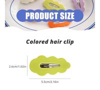Fermaglio per capelli casual a forma di nuvole semplice anni 2000 mazzi colorati copricapo a forma di nuvole dolci