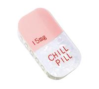 Fermaglio per capelli Chill Pill, 15 mg, in acetato, rosa, per donne, divertente accessorio per capelli a tema relax e farmacia, simpatico regalo per farmacisti, infermieri, studenti