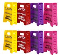 Fermaglio per capelli con cartello di attenzione sovrastimolato, fermaglio per capelli di avvertimento non avvicinarsi, divertenti fermagli per artigli gialli con presa forte le donne (8Pcs)