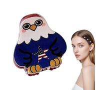 Fermaglio per capelli con clip per il giorno 'indipendenza - fermaglio per capelli patriottico antiscivolo | clip a artiglio bianco e blu - per matrimoni, spiaggia, vacanze, festival, feste