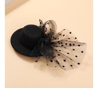 Fermaglio per capelli con decorazione a rete e cappello a cilindro, cappellini eleganti da strega, cappellini da derby, cappellini mini, accessori per capelli, per scuola, regali, matrimoni, feste, se