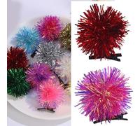 Fermaglio per capelli con decorazioni natalizie, con palline scintillanti, forcine per capelli per ragazze e ragazze, tendenza anni 2000