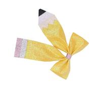 Fermaglio per capelli con fiocco a matita per studentessa scolastica ragazza scintillante fiocchi per capelli torna a scuola accessori per lo styling dei capelli dei bambini