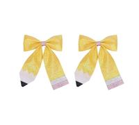 Fermaglio per capelli con fiocco a matita per studentessa scolastica ragazza scintillante fiocchi per capelli torna a scuola accessori per lo styling dei capelli dei bambini