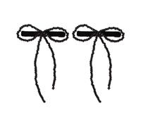 Fermaglio per capelli con fiocco con perline, elegante fermaglio per capelli a becco d'anatra clip laterale per le donne frangia laterale clip per lo styling dei capelli, 2 pezzi
