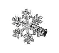 Fermaglio per capelli con fiocco di neve in argento, design raffinato con bordo a , forcine per capelli da sposa | Fermaglio per capelli da sposa per donne e ragazze