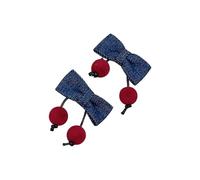 Fermaglio per capelli con fiocco e ciliegie, per donne e ragazze, regolabile, antiscivolo, per abbigliamento casual, tutti gli abbinamenti