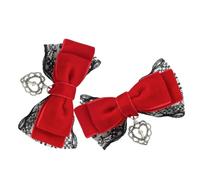 Fermaglio per capelli con fiocco in pizzo per ragazza femminile con ciondolo incrociato fiocchi per capelli anni 2000 punk clip anime fermagli per capelli tutte le decorazioni per capelli abbinate