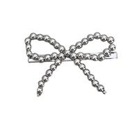 Fermaglio per capelli con fiocco in rilievo Elegante forcina a becco d'anatra Clip per capelli laterale per le donne SideBang Clip per capelli Bowtie