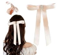 Fermaglio per capelli con fiocco magnetico, forte tenuta, antiscivolo, design 2 in 1 senza cuciture, per acconciature sicure ed eleganti per tutto il giorno, per donne e ragazze (champagne)