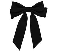 Fermaglio per capelli con fiocco nero e rosso, elegante e senza tempo, un'aggiunta al tuo stile Updo Styles, gioiello per capelli da donna (nero, taglia unica)