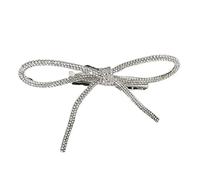 Fermaglio per capelli con fiocco scintillante principessa a grande forcina per donne ragazze club dolci eleganti spille