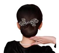 Fermaglio per capelli con fiore con strass, elegante, squisito, pigro, retrò, luccicante, per donne, accessori per capelli, copricapo, coda di cavallo