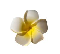 Fermaglio per capelli con fiore di Plumeria hawaiana squisito accessorio per capelli per vacanze in spiaggia Dolci fiori bianchi e gialli Versatile per capelli Regalo di gioielli perfetto per le donne
