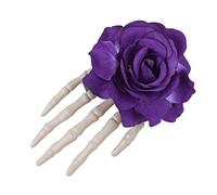 Fermaglio per capelli con fiore gotico Day Of The Dead Fermaglio per capelli Goth Hairpin Skull Hand Barrette Piccolo Cappello Accessori per Capelli Goth