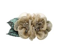 Fermaglio per capelli con fiore in organza per le donne elegante in tessuto fiore fermacapelli accessori per capelli coda di cavallo clip per capelli