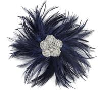 Fermaglio per capelli con fiori e piume luccicanti, per donne, derby, eventi, spettacoli teatrali, festival, intrattenimento, copricapo alla moda