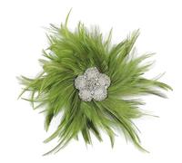 Fermaglio per capelli con fiori e piume luccicanti, per donne, derby, eventi, spettacoli teatrali, festival, intrattenimento, copricapo alla moda