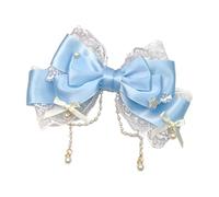 Fermaglio per capelli con nappe per bambine, con fiocco, portatile, per uso quotidiano ed eventi, uso quotidiano, abbigliamento casual