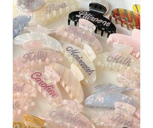 Fermaglio per capelli con nome personalizzato, elegante accessorio per capelli da sposa per damigelle d'onore, regalo per matrimonio, sposa (1 pezzo)