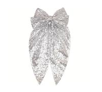 Fermaglio per capelli con paillettes oversize scintillante fiocco forcina per addio al nubilato festa principessa gioielli copricapo