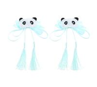 Fermaglio per capelli con panda cinese per ragazza HarajukuStyle Clip per capelli sottocultura Fermagli per capelli Adolescenti Bowknot Clip laterale