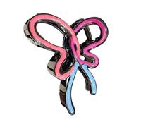 Fermaglio per capelli con papillon in stile coreano, elegante design a contrasto di colore, ideale per uscite casual da donna ed eventi formali, clip per capelli da donna
