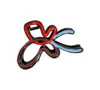 Fermaglio per capelli con papillon in stile coreano, elegante design a contrasto di colore, ideale per uscite casual da donna ed eventi formali, clip per capelli da donna