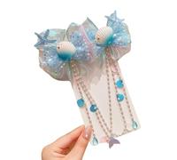 Fermaglio per capelli con perle antiscivolo per la fronte, gioielli con perline e nappe, catena per capelli, in tessuto leggero, decorazione a conchiglia