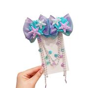 Fermaglio per capelli con perle antiscivolo per la fronte, gioielli con perline e nappe, catena per capelli, in tessuto leggero, decorazione a conchiglia