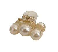 Fermaglio per capelli con perle artificiali francesi, elegante supporto per capelli, forte presa, per donne e sposa, varie acconciature