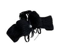 Fermaglio per capelli con perle regolabili per capelli per donne e ragazze, morbido all'uncinetto, per donna d'ufficio, comfort tutto il giorno, clip per capelli antiscivolo per l'inverno