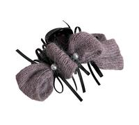 Fermaglio per capelli con perle regolabili per capelli per donne e ragazze, morbido all'uncinetto, per donna d'ufficio, comfort tutto il giorno, clip per capelli antiscivolo per l'inverno