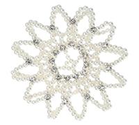 Fermaglio per capelli con perline e strass, stile snood, per feste, sport, lavoro, risoluzione dei problemi, danza, spettacolo, cerimonie, per parrucchieri