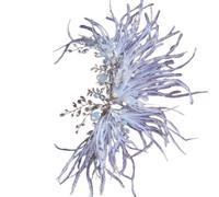 Fermaglio per capelli con piume bianche e cristalli, accessorio per capelli da sposa, accessorio per capelli da sposa, accessorio per feste di fidanzamento