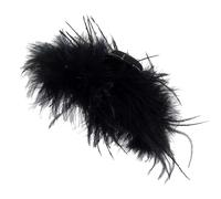 Fermaglio per capelli con piume nere | Molletta per capelli con piume di animali artificiali | Fermaglio per capelli con piume di struzzo | Accessori per lo styling dei capelli | Clip per capelli e