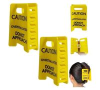 Fermaglio per capelli con scritta "Caution Overstimulated Sign", "Hold on Partner Im over Stimulated,A Little Signs to Say I Love You", divertenti fermagli gialli per capelli spessi, regalo audace per