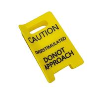 Fermaglio per capelli con segno di cautela sovrastimolato per capelli fini, forte molla per coda di cavallo per un giorno intero comfort Segnale di cautela Fermaglio per capelli per eventi a tema