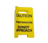 Fermaglio per capelli con segno di cautela sovrastimolato per coda di cavallo fine e forte molla per un giorno intero Comfort Clip per segnale di avvertimento per eventi a tema