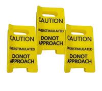 Fermaglio per capelli con segno di cautela sovrastimolato per coda di cavallo fine e forte molla per un giorno intero Comfort Clip per segnale di avvertimento per eventi a tema