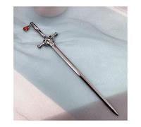 Fermaglio per capelli con spade antiche, stile cinese, segnalibro con spada antica e goccia d'acqua, per chignon, gioielli per capelli (07)