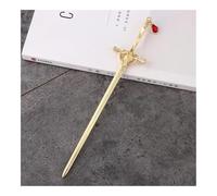 Fermaglio per capelli con spade antiche, stile cinese, segnalibro con spada antica e goccia d'acqua, per chignon, gioielli per capelli (02)